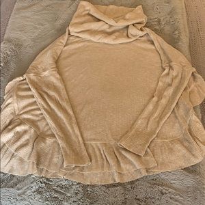 Anthropologie Shimmer Cowl Neck Sweater VGUC